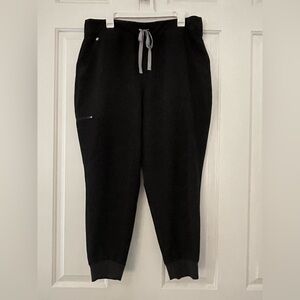 Figs Women’s Zamora Black Joggers Scrub Pants XXL Petite